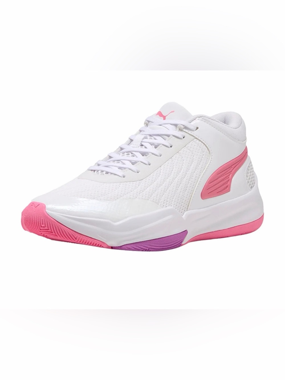 Puma White Sneakers with Pink and Purple Accents size US 9.5 M 11 W